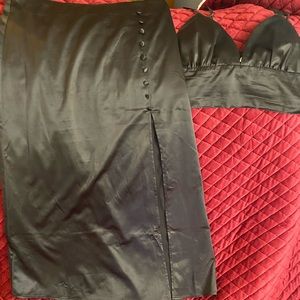 Night Out Satin Two Piece Set